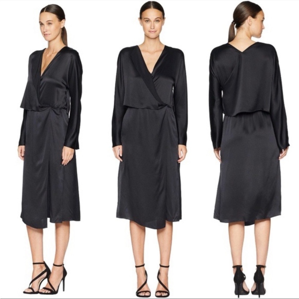 Vince Silk Dress Black - Picture 1 of 4